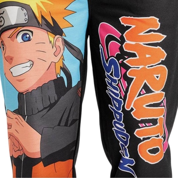 NWT Naruto Shippuden Anime Kanji Lounge Pajama Pants - Picture 3 of 5